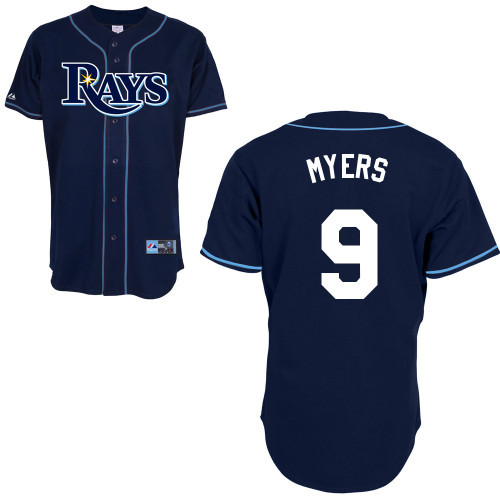 Wil Myers #9 Youth Baseball Jersey-Tampa Bay Rays Authentic Alternate 2 Navy Cool Base MLB Jersey